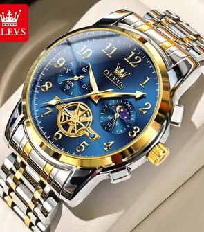 OLEVS 9900 Silver Gold Blue