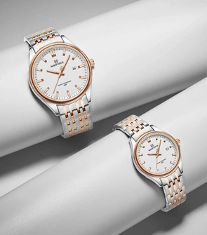 NAVIFORCE NF8039 Couple Rose Gold White