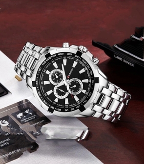 CURREN 8023 Silver Black