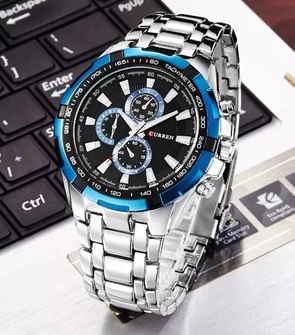 CURREN 8023 Silver Blue Black