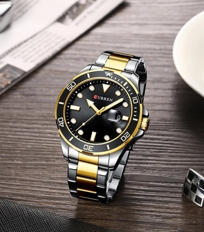 CURREN 8388 Silver Gold Black