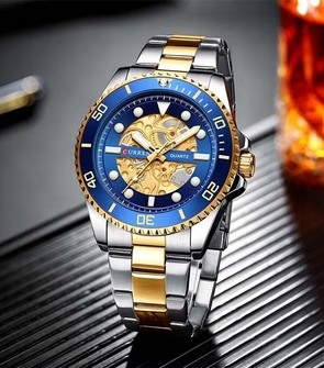 CURREN 8412 Silver Gold Black