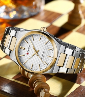 CURREN 8439 Silver Gold White