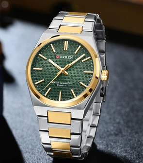 CURREN 8439 Silver Gold Green