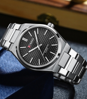 CURREN 8439 Silver Black