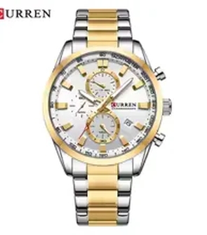 CURREN 8445 Silver Gold White