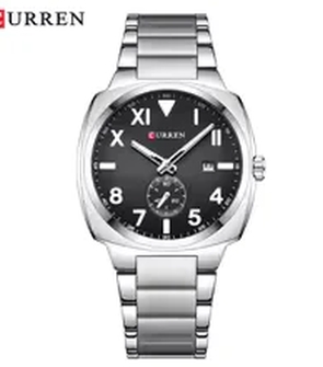 CURREN 8472 Silver Black