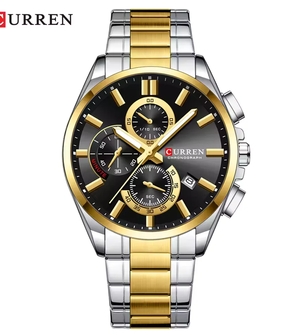 CURREN 8475 Silver Gold Black