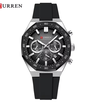 CURREN 8489 Silver Black