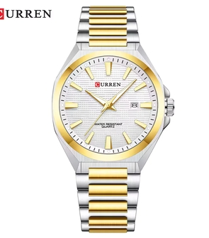 CURREN 8494 Silver Gold White