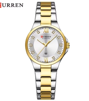 CURREN 9107 Silver Gold White