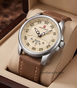 NAVIFORCE NF9124 Coffee Silver Gold