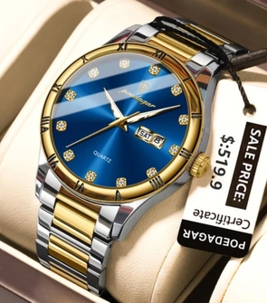Poedagar 878 Silver Gold Blue
