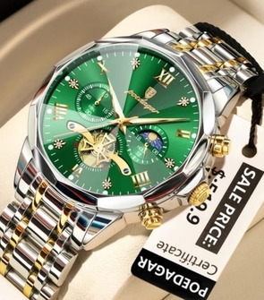 Poedagar 938 Silver Gold Green