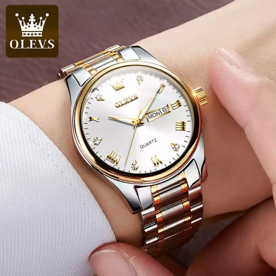 OLEVS 5563 NEW Silver Gold White